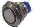 Belyst tryckströmställare Momentan funktion 1CO 250 VAC LED Grön